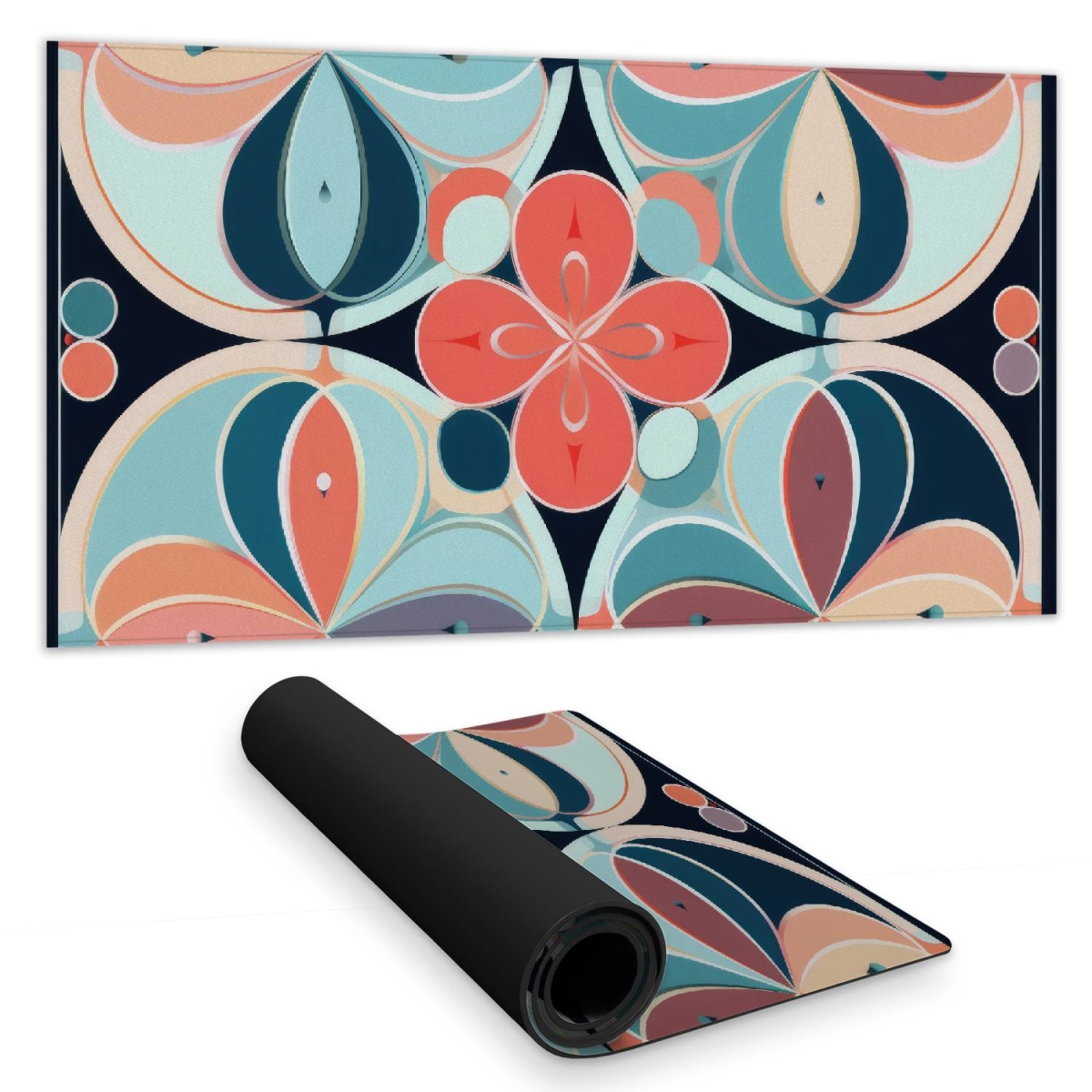 C1DM15319A9FG7 16 x 32 in. Pastel Mandala Desk Mat - Turquoise Home Decor Accent