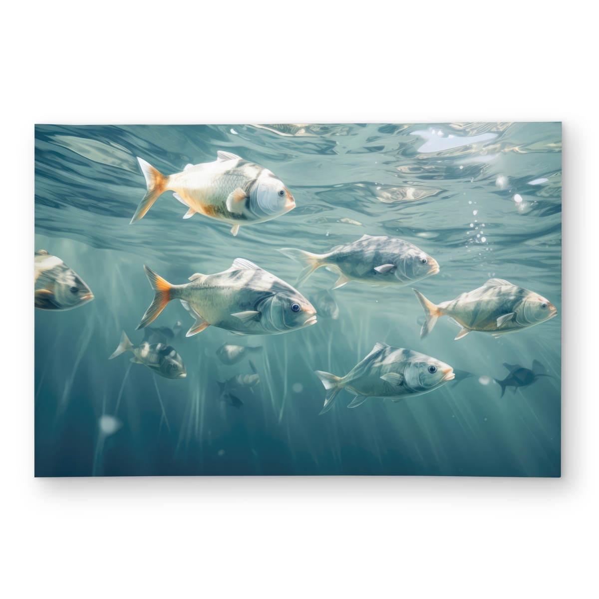 C1ROAR23BGDE98 2 x 3 ft. Swimming Peacefully Blue Outdoor Rectangle Area Rug - Home Decor