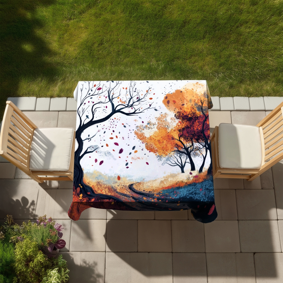 Picture of MWW C1TC5858PFUPK1 58 x 58 in. Cool Weather White Indoor & Outdoor Tablecloth for Home Decor