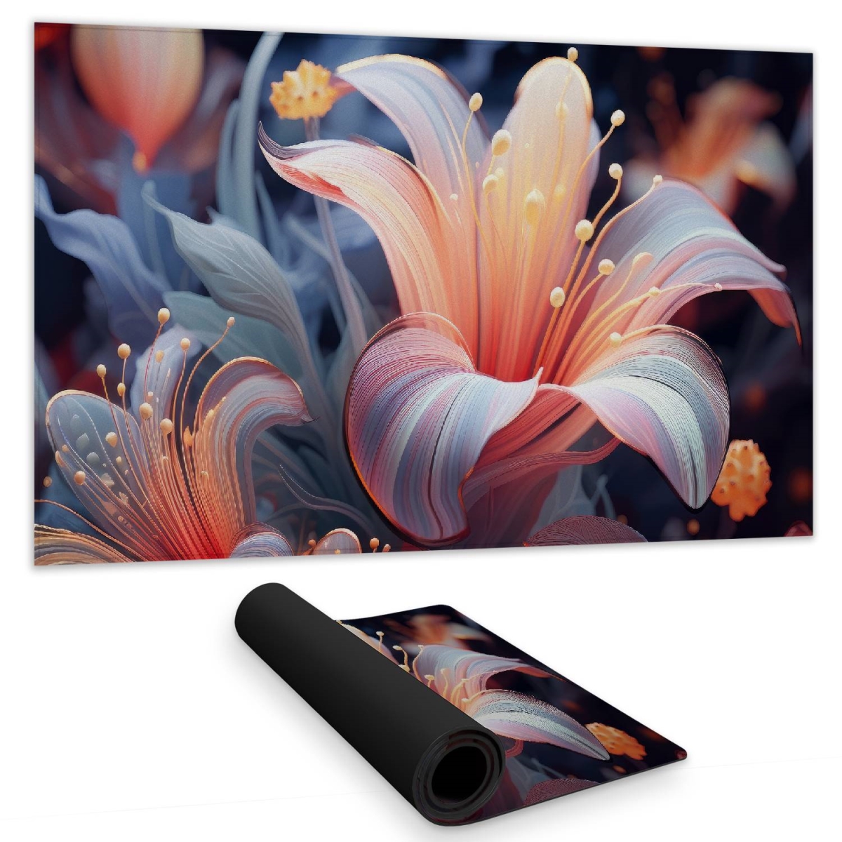 Concius Sales C1DM1424D9F4EE 14 x 24 in. Astral Bloom Gaming Mat - Stylish Home Decor & Play Surface