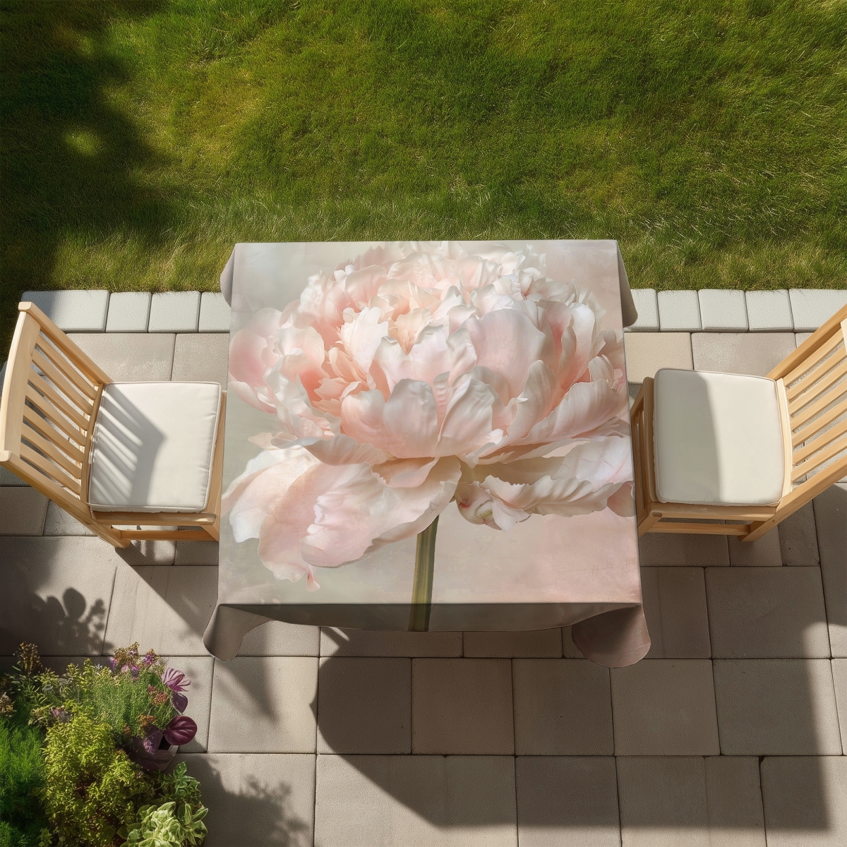 Picture of MWW C1TC5858XZCP3Q 58 x 58 in. Peony Pink Indoor & Outdoor Tablecloth for Home Decor - Stylish