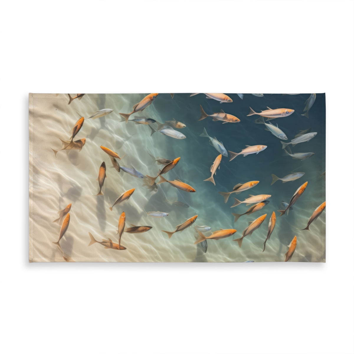 Picture of MWW C1TCLRGEAGD2HM 58 x 102 in. Away From the Sand - Turquoise Indoor & Outdoor Tablecloth