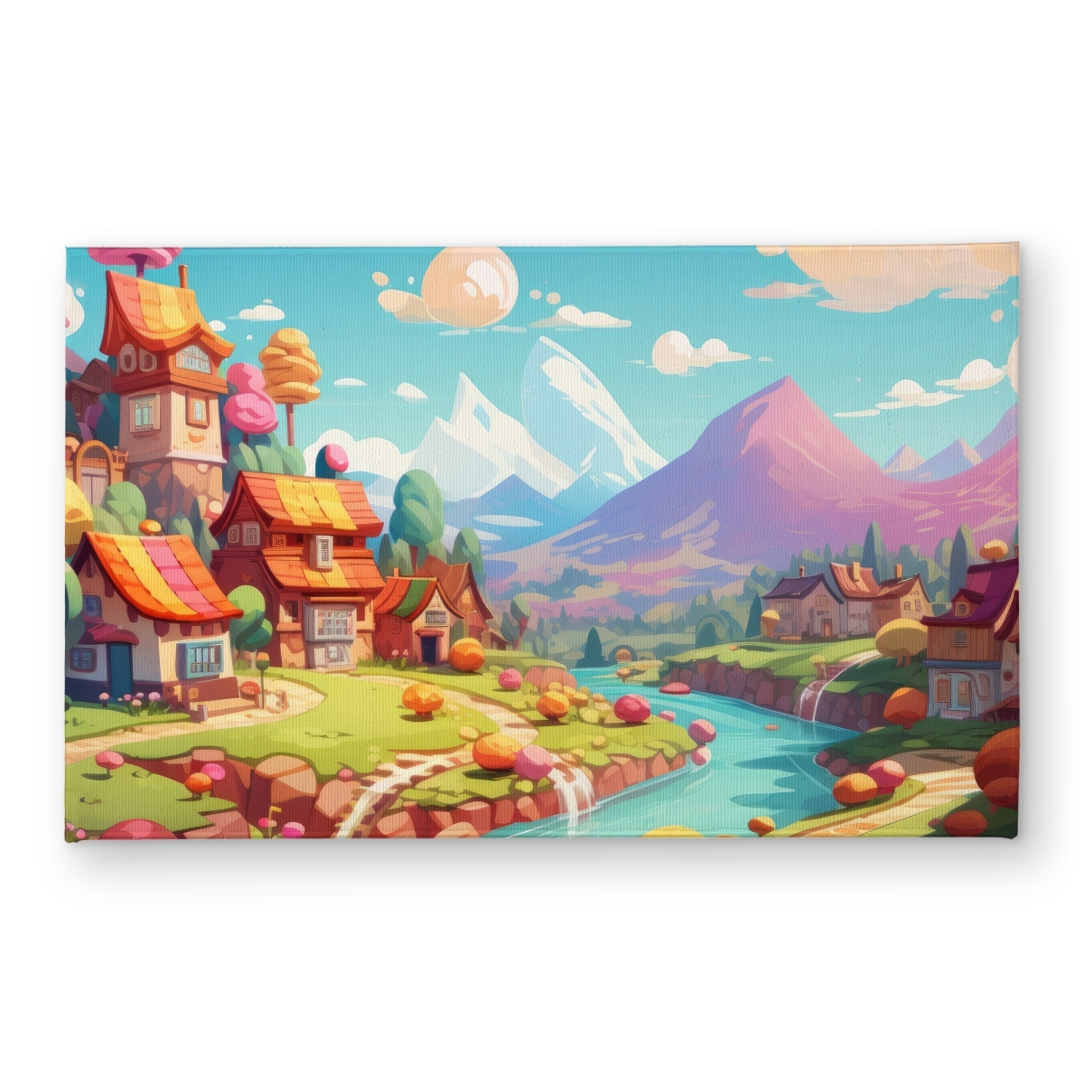 CODM2134ZH9G9H 21 x 34 in. Sweet Town Orange Indoor & Outdoor Door Mat - Home Decor Accent