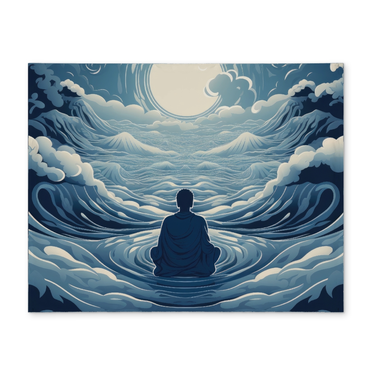 Picture of MWW CPPM14181EVJ78 14 x 18 in. Infinite Wisdom White Polyester Placemat for Home Decor
