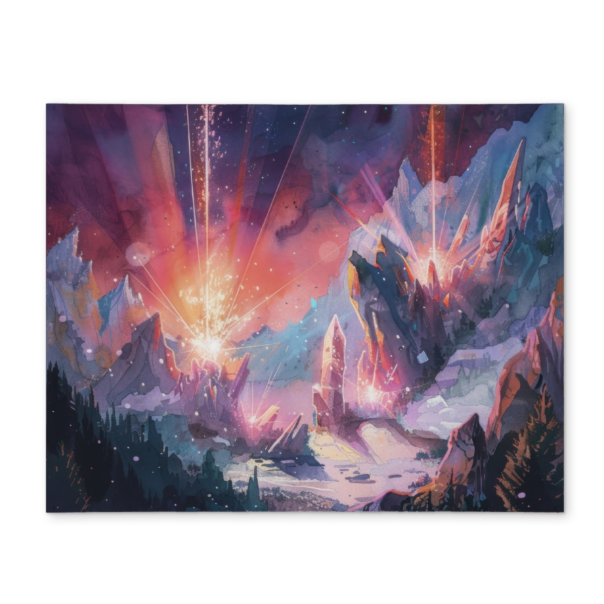 Picture of MWW CPPM14186P0NH5 14 x 18 in. Beaming Signal Red Polyester Placemat - Stylish Home Decor