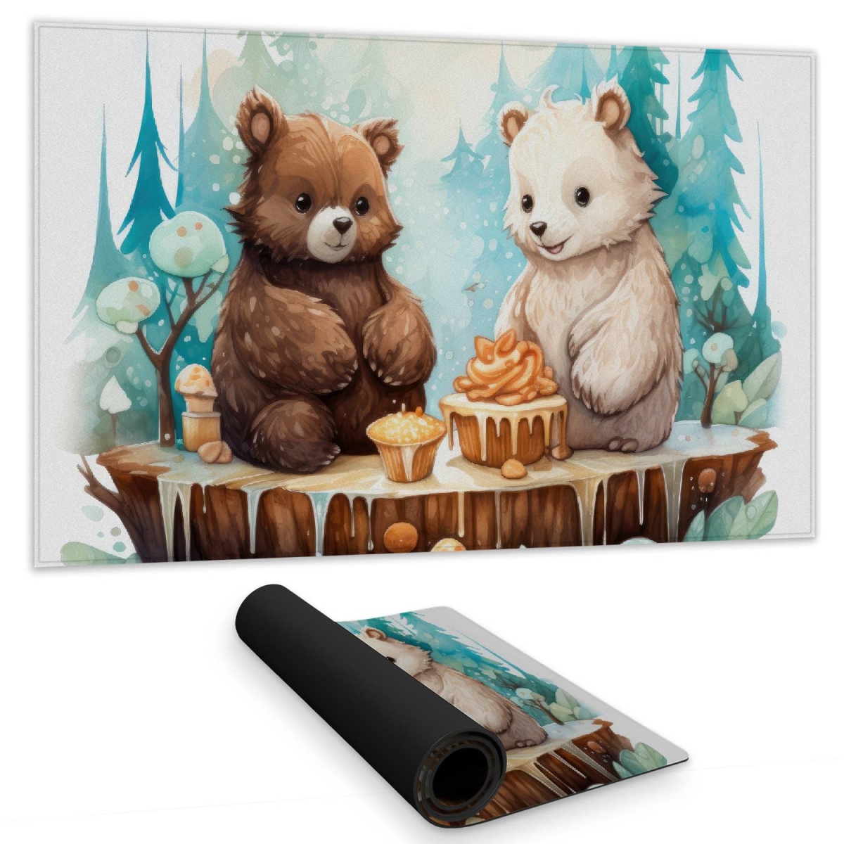 C1DM1424Y3ZQ54 14 x 24 in. The Dessert - Brown Gaming Mat for Home Decor - Stylish Design