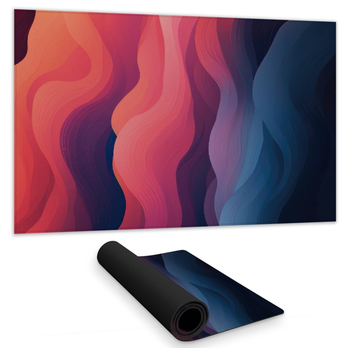 C1DM1424Z8ZIR7 14 x 24 in. Ethereal Smoke Gray Gaming Mat for Home Decor - Stylish Design