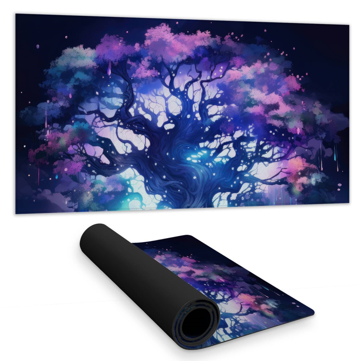 C1DM15312L013T 16 x 32 in. Make A Wish Purple Desk Mat for Stylish Home Decor