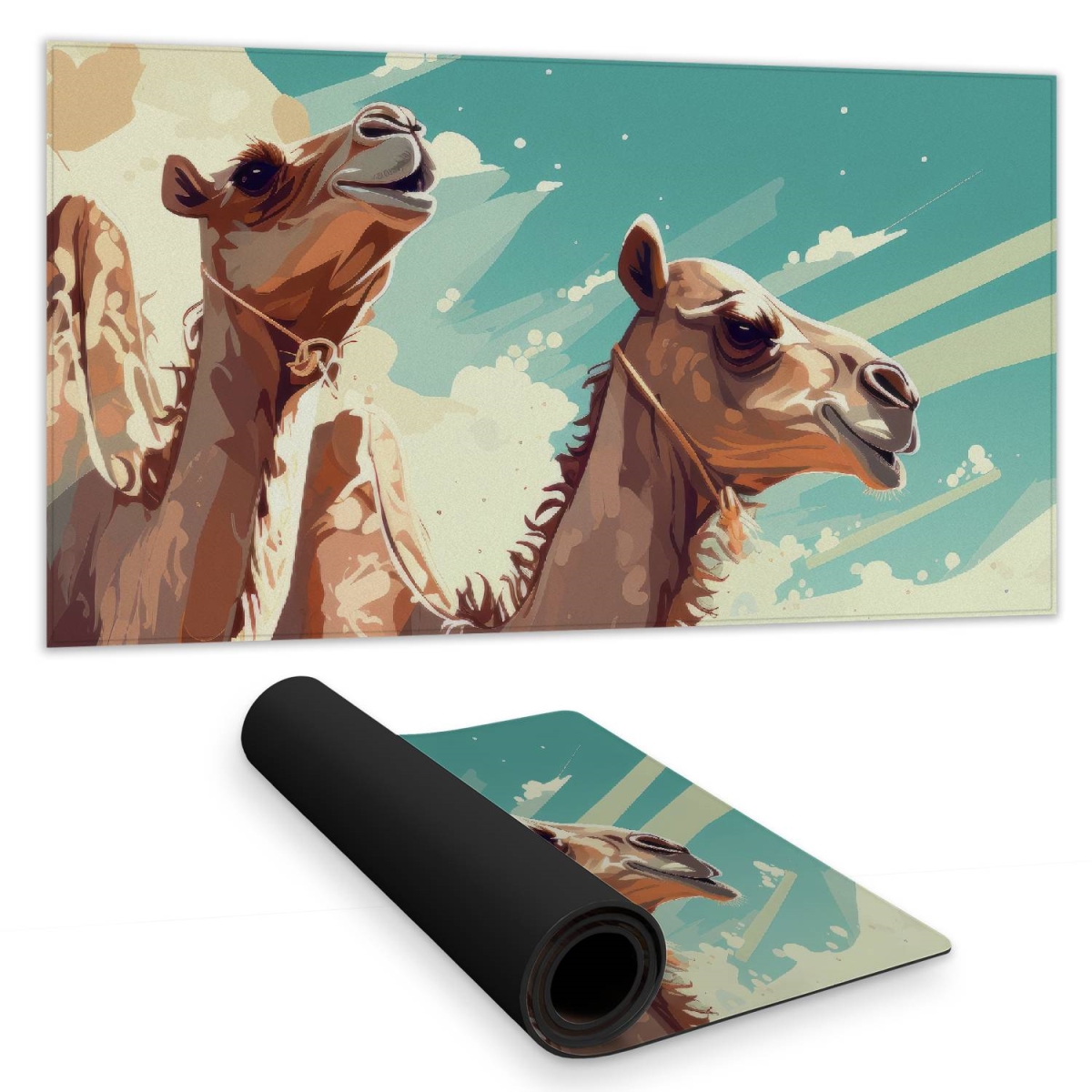 Concius Sales C1DM15319WEEVZ 16 x 32 in. Two Camels Desk Mat - Stylish Home Decor Desk Accessory