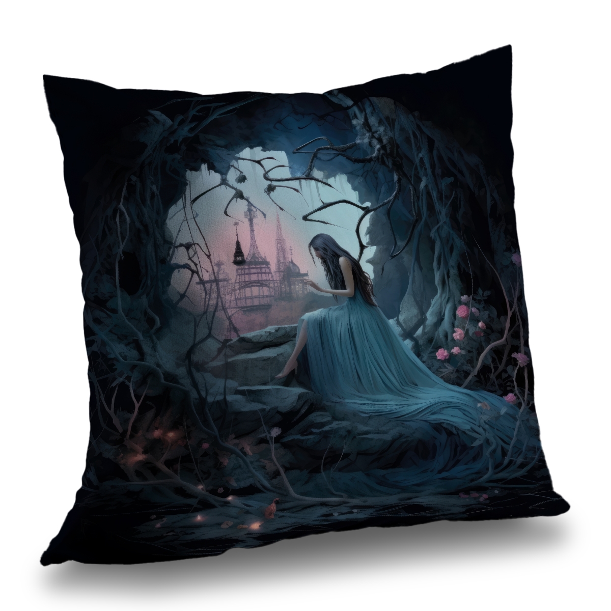 Concius Sales C1PC1616DINV5M 16 x 16 in. Morose Cave Poly Twill Throw - Cozy Home Decor Blanket - Insert NOT included