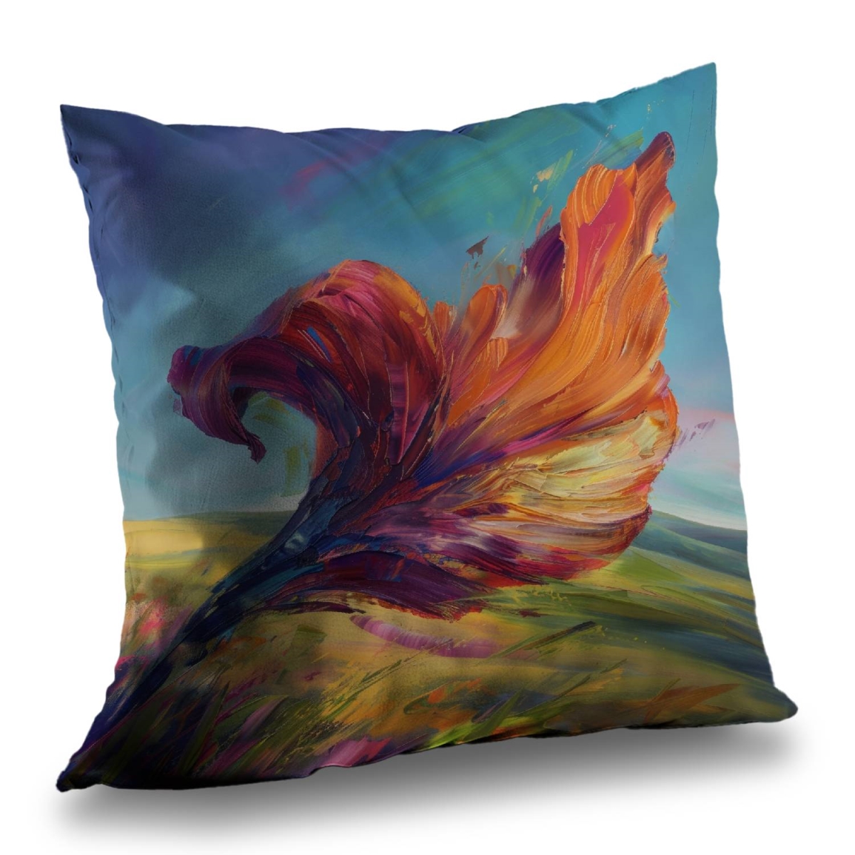 Concius Sales C1PT1414EGEUSY 14 x 14 in. The Leaf - Poly Twill Throw Pillow for Stylish Home Decor - Insert Included