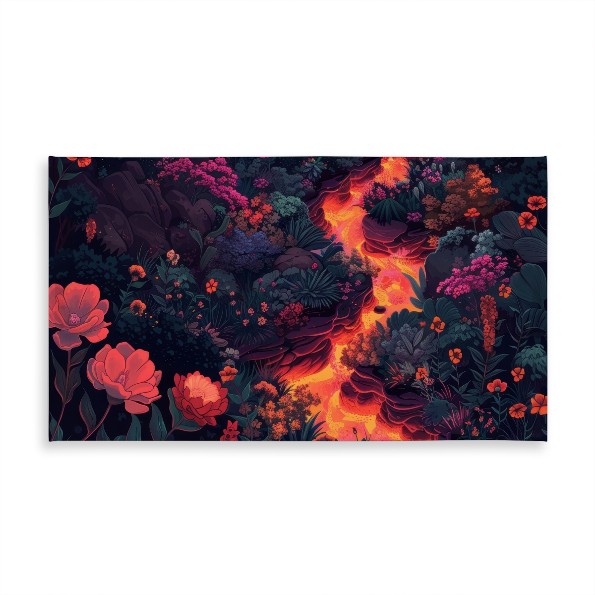 Picture of MWW C1TCLRGEWWRW7I 58 x 102 in. Flowing Magma Red Indoor & Outdoor Tablecloth for Home Decor