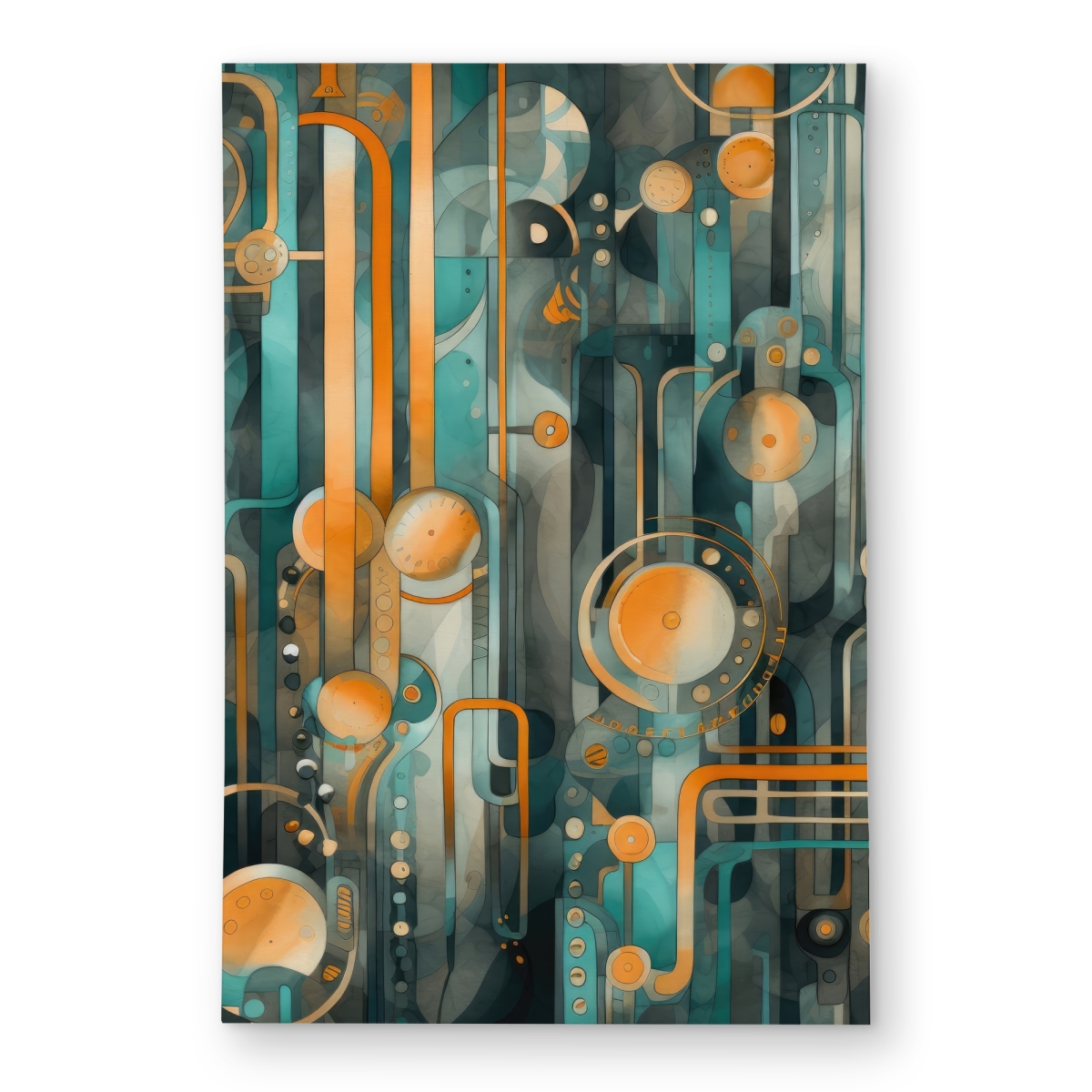 C1ROAR23GSDINF 2 x 3 ft. Astrological Machinery Turquoise Outdoor Rectangle Area Rug for Decor