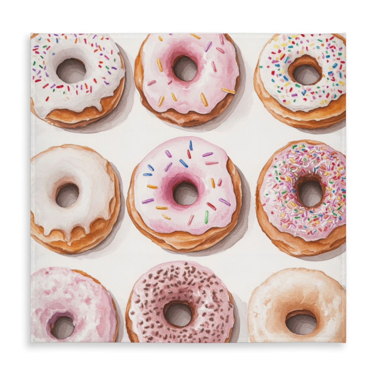 Picture of MWW C1TC585825VMSI 58 x 58 in. Donuts White Indoor & Outdoor Tablecloth for Home Decor - Stylish