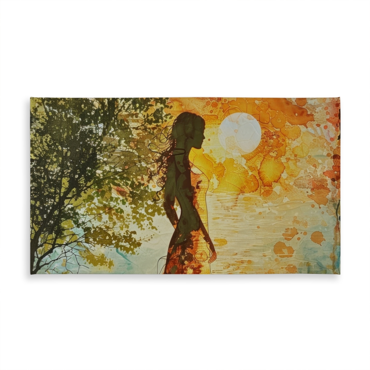 Picture of MWW C1TCLRGE7888Y1 58 x 102 in. Peaceful Sun Turquoise Tablecloth for Indoor & Outdoor Decor