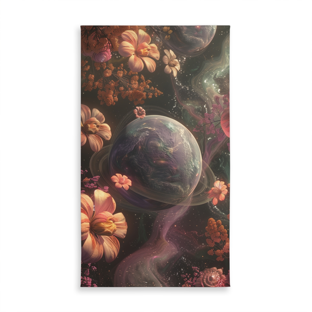 Picture of MWW C1TCLRGEAD39MC 58 x 102 in. Flower Space Pink Indoor & Outdoor Tablecloth for Home Decor