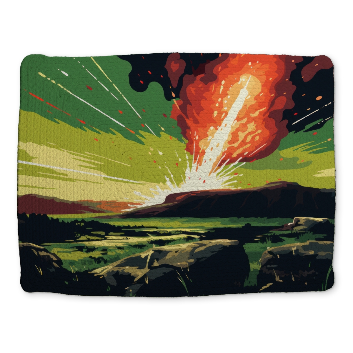 Picture of MWW CBPM1418X6WCVR 14 x 18 in. The Crash - Red Braided Polyester Placemat for Home Decor