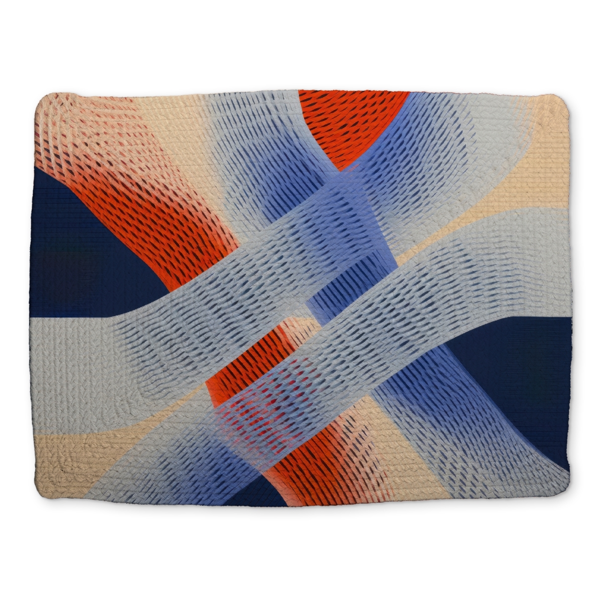 Picture of MWW CBPM1418Y3S4G0 14 x 18 in. Abstract Threading Red Braided Polyester Placemat - Home Decor