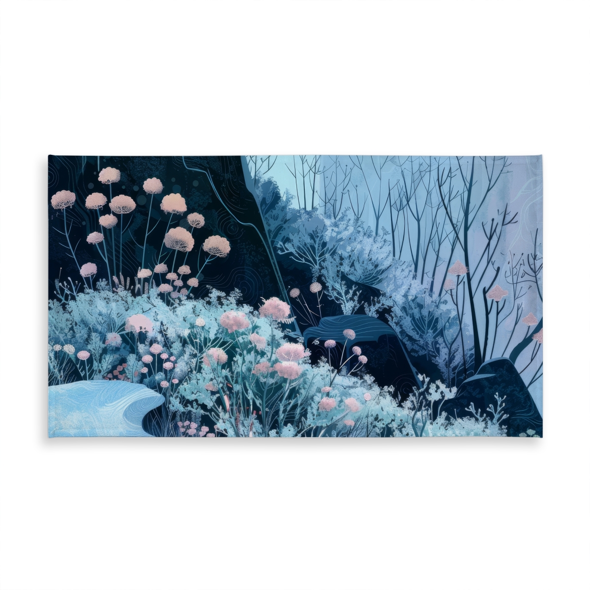 Picture of MWW C1TCLRGEOQAFP8 58 x 102 in. Annual Freeze Blue Indoor & Outdoor Tablecloth for Home Decor