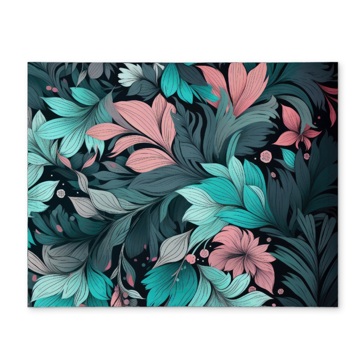 Picture of MWW CPPM141836IDLH 14 x 18 in. Neon Leaves Black Polyester Placemat for Home Decor - Stylish