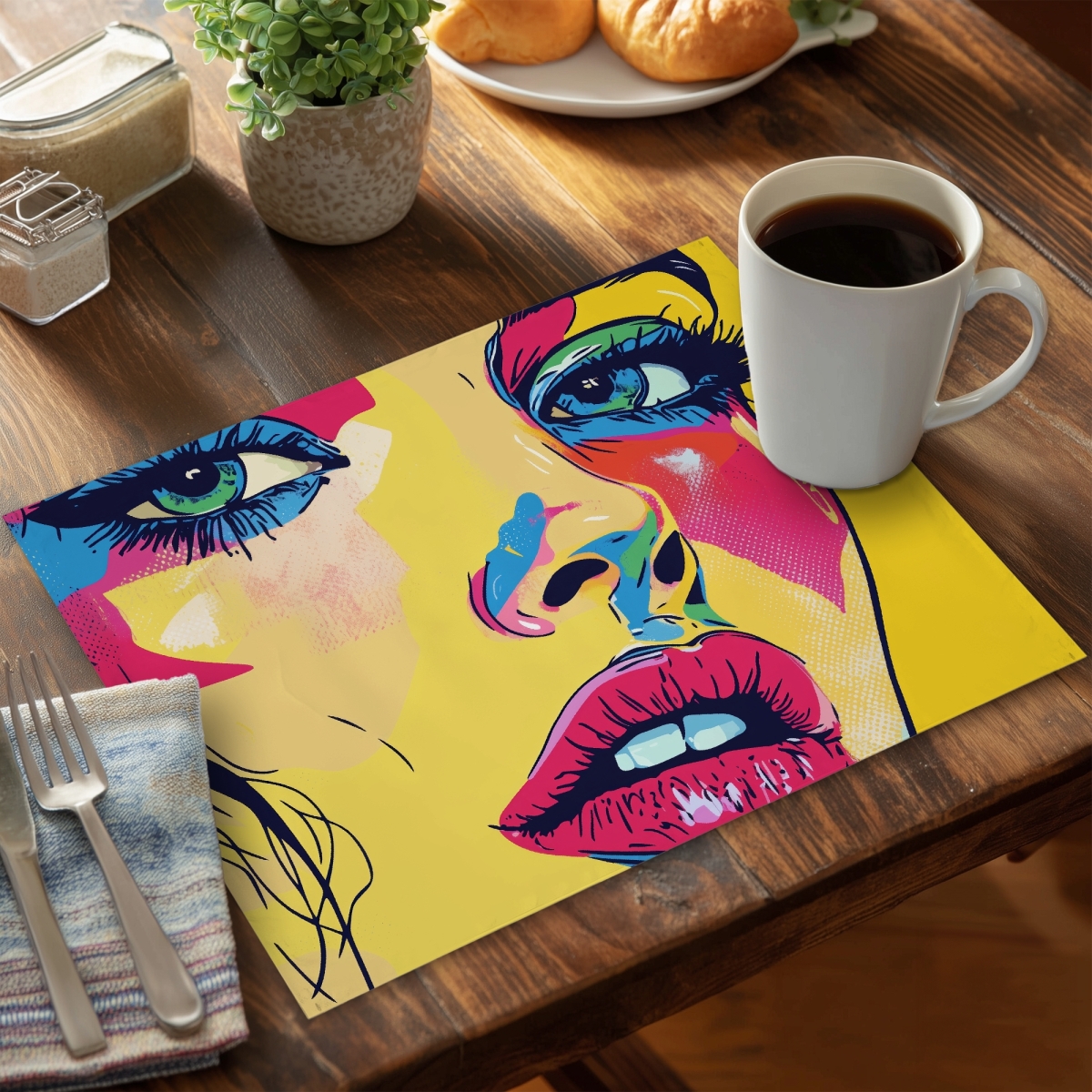 Picture of MWW CPPM141841OG57 14 x 18 in. Glaze Yellow Polyester Placemat for Stylish Home Decor