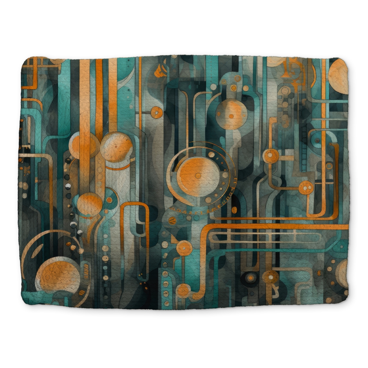 Picture of MWW CBPM14181ODZ5P 14 x 18 in. Astrological Machinery - Gold Braided Polyester Placemat Decor