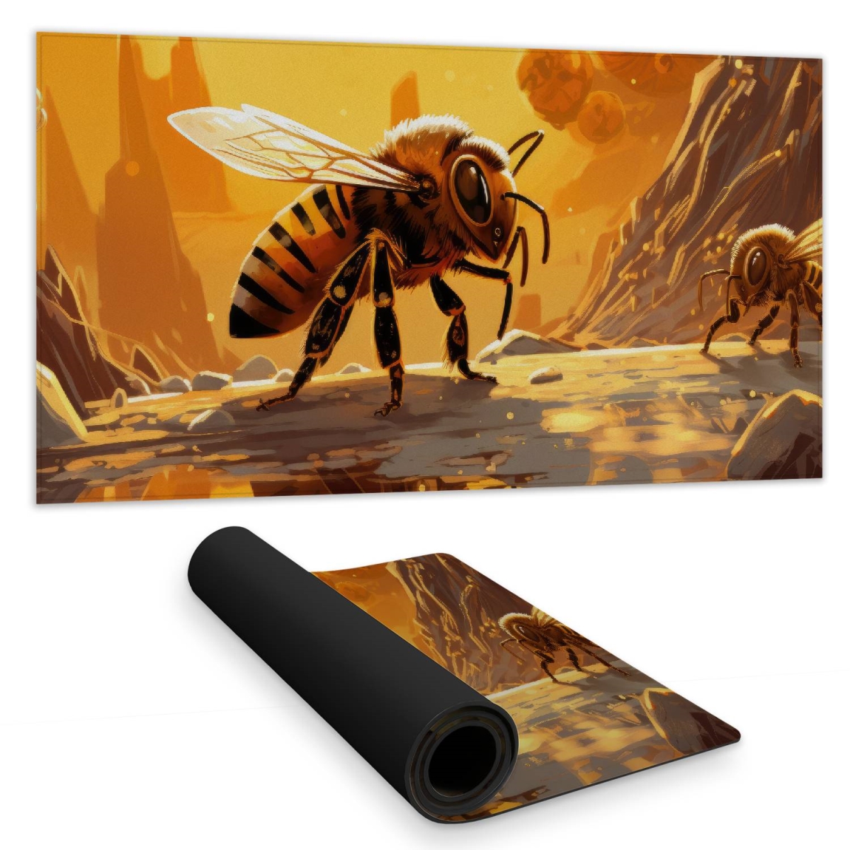 Concius Sales C1DM1531NZF4JT 16 x 32 in. Bee World Desk Mat - Stylish Home Decor, Durable Surface