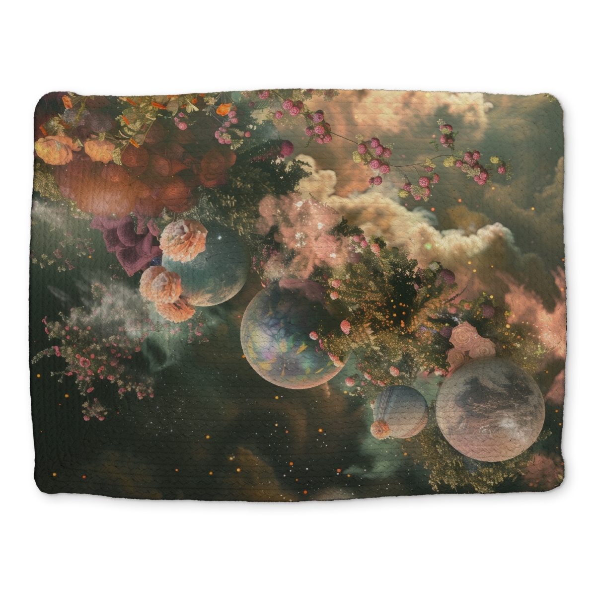 Picture of MWW CBPM1418XBPKOH 14 x 18 in. Bloom Space Gray Braided Polyester Placemat for Home Decor