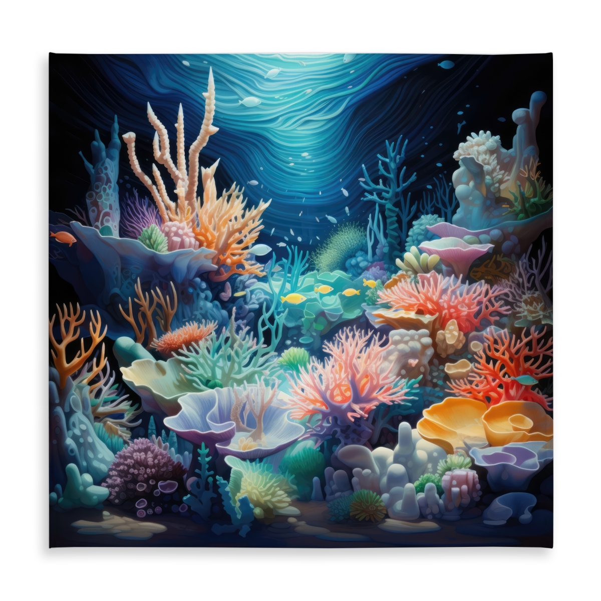 Picture of MWW C1TC58581O5QWG 58 x 58 in. The Reef - Orange Indoor & Outdoor Tablecloth for Home Decor