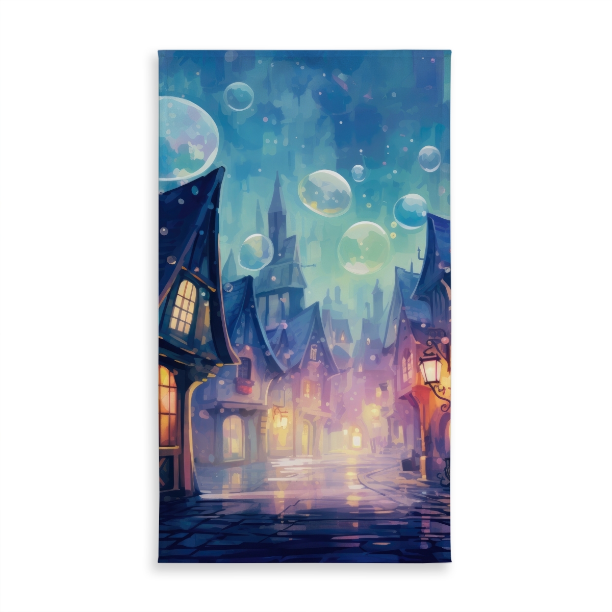 Picture of MWW C1TCLRGEPDKZC4 58 x 102 in. Bubble Ville Purple Indoor & Outdoor Tablecloth for Home Decor