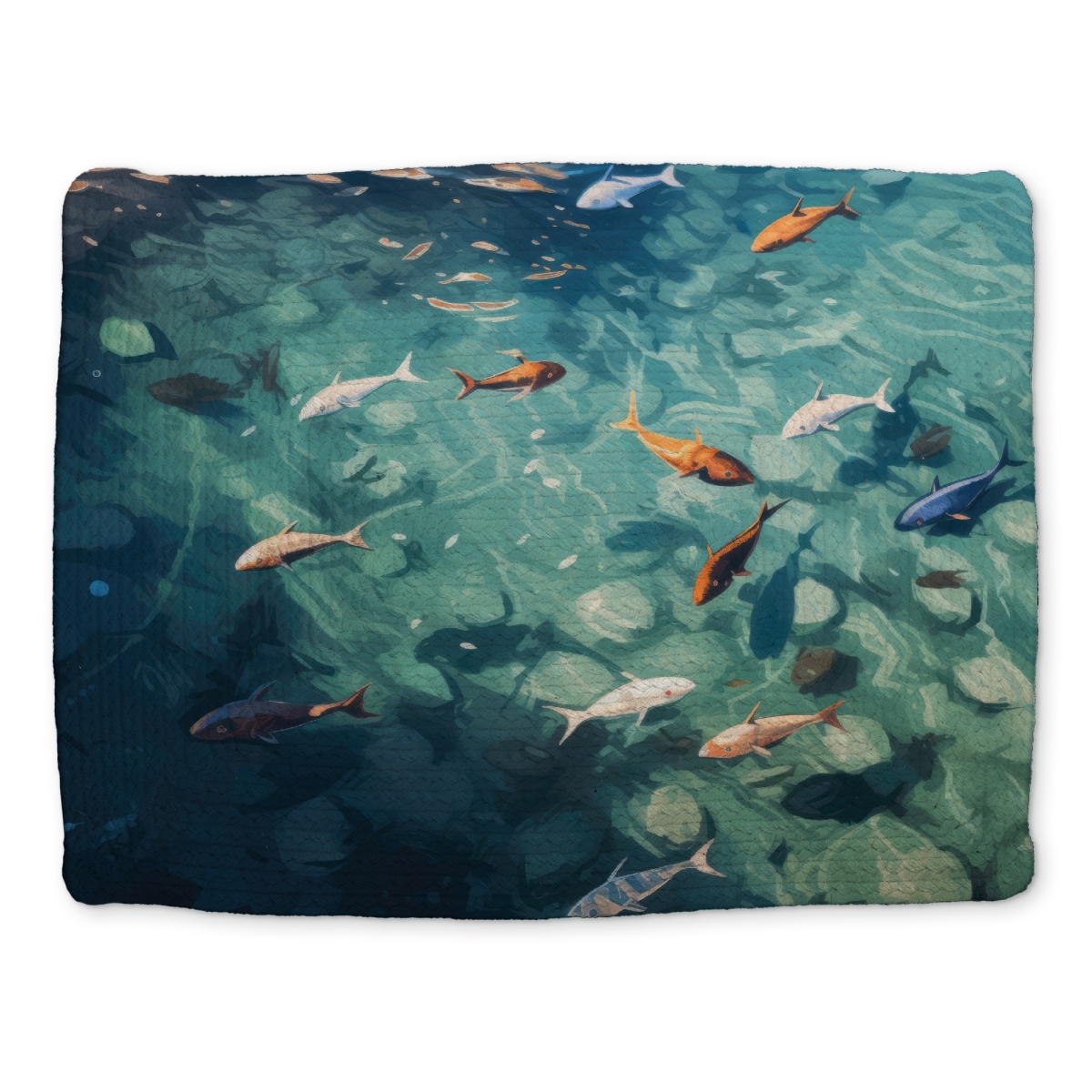 Picture of MWW CBPM1418T8M3GN 14 x 18 in. Caustic Fish Orange Braided Polyester Placemat - Home Decor