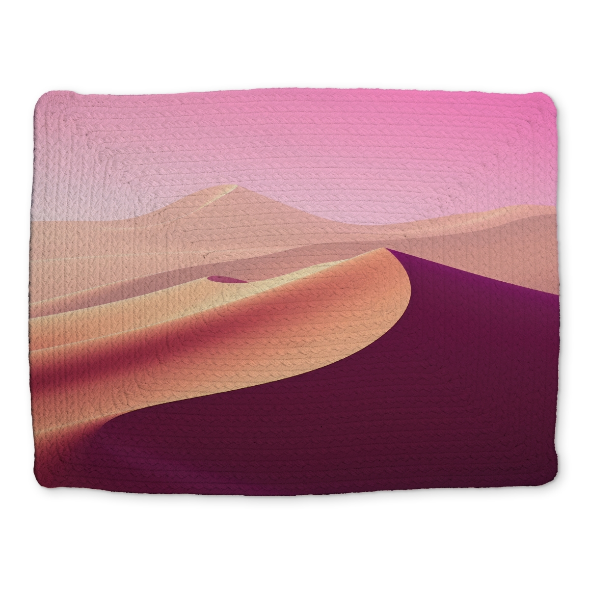 Picture of MWW CBPM1418TPWWP0 14 x 18 in. Calm Dunes - White Braided Polyester Placemat for Home Decor