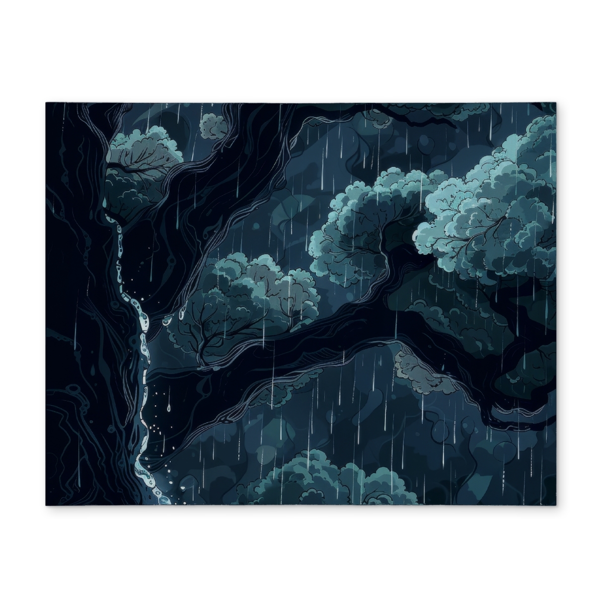 Picture of MWW CPPM1418QY7HM0 14 x 18 in. Canopy Black Polyester Placemat for Elegant Home Decor