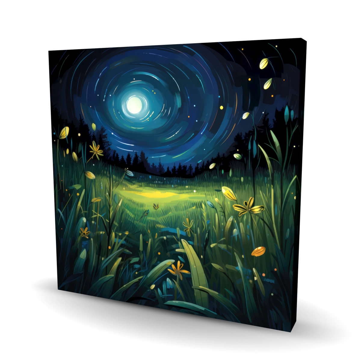 C1RC2424SRO7NL 24 x 24 in. Between Grass Blades - Green Canvas Wall Art for Home Decor - Unique Art