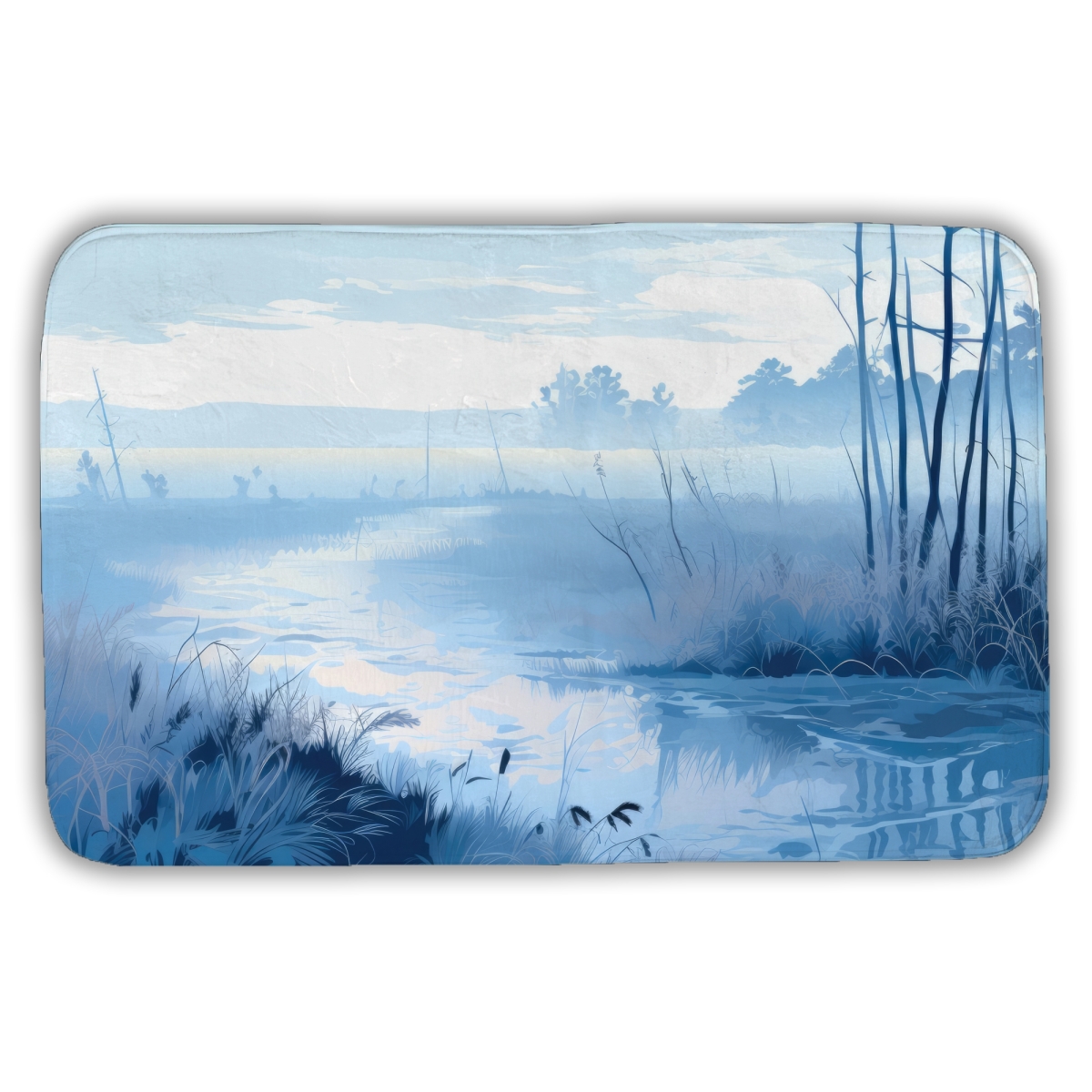 C1BM2134MZ3E4Q 21 x 34 in. Cold Swamp Black Bath Mat - Stylish