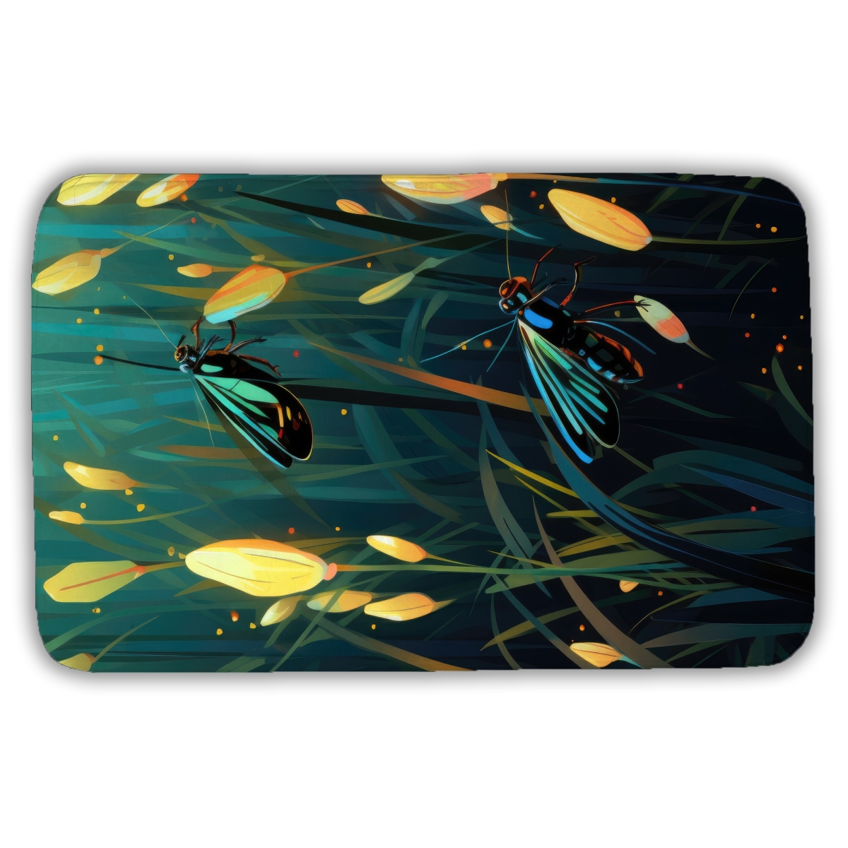 C1BM2134WERADS 21 x 34 in. Appealing Yellow Bath Mat - Stylish Home Decor Accent