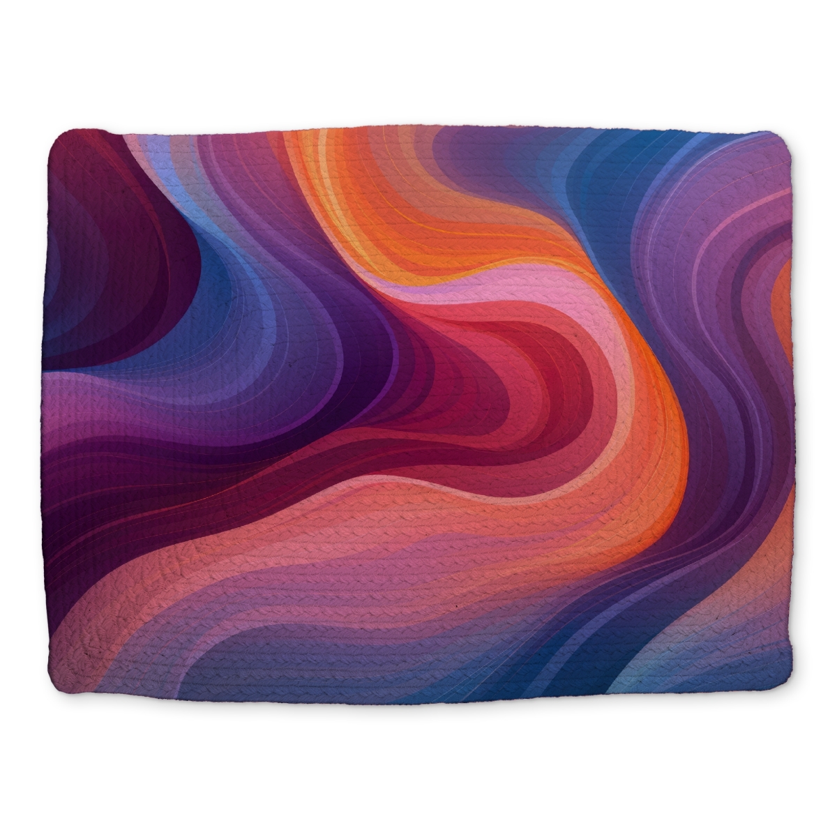 Picture of MWW CBPM14187TQM9Y 14 x 18 in. Purple Haze - Orange Braided Polyester Placemat for Home Decor