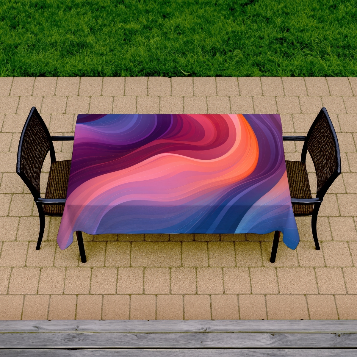 Picture of MWW C1TCLRGENSNG11 58 x 102 in. Purple Haze Blue Indoor & Outdoor Tablecloth for Home Decor