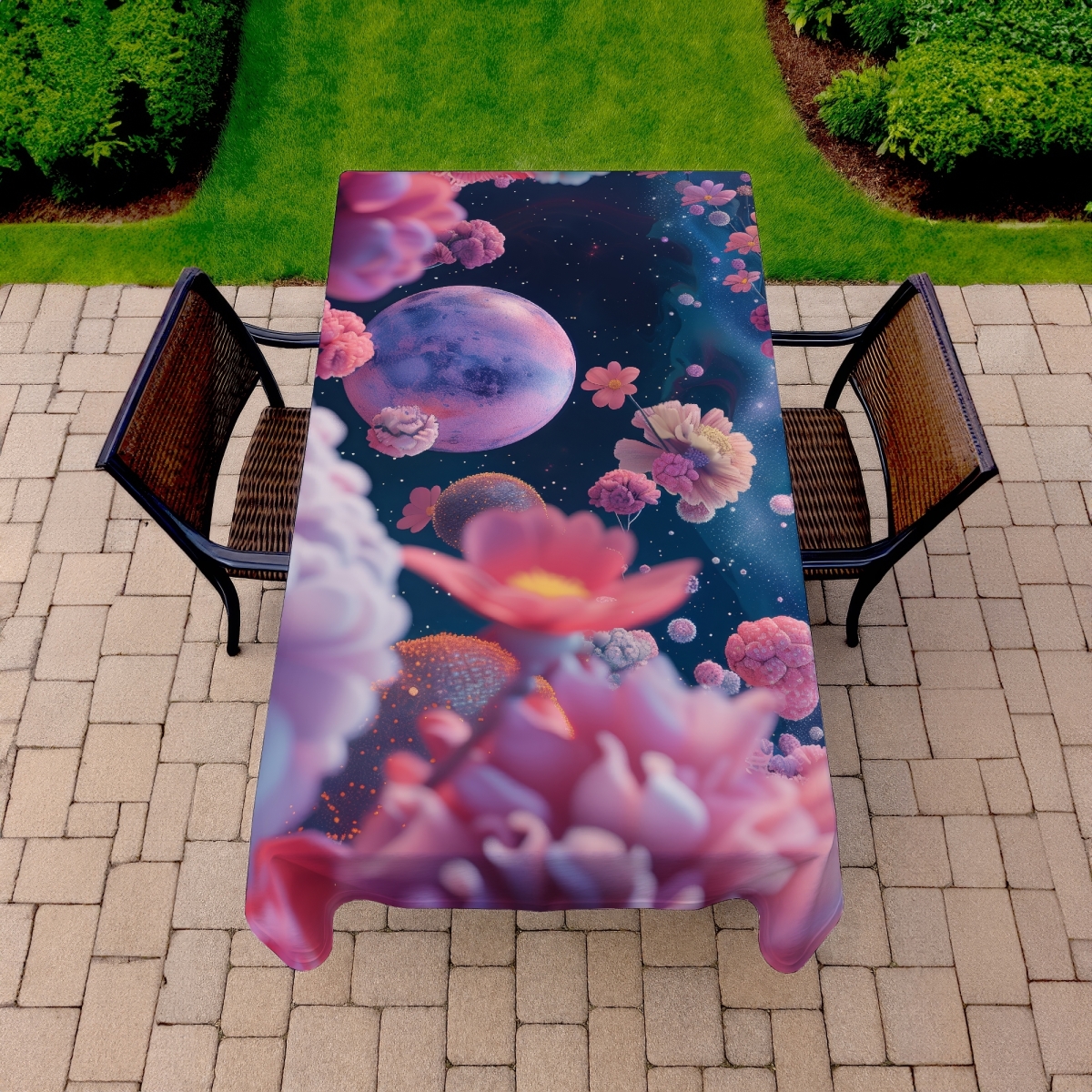 Picture of MWW C1TCLRGEUZ1UWT 58 x 102 in. Pink Void - Stylish Indoor & Outdoor Tablecloth for Decor