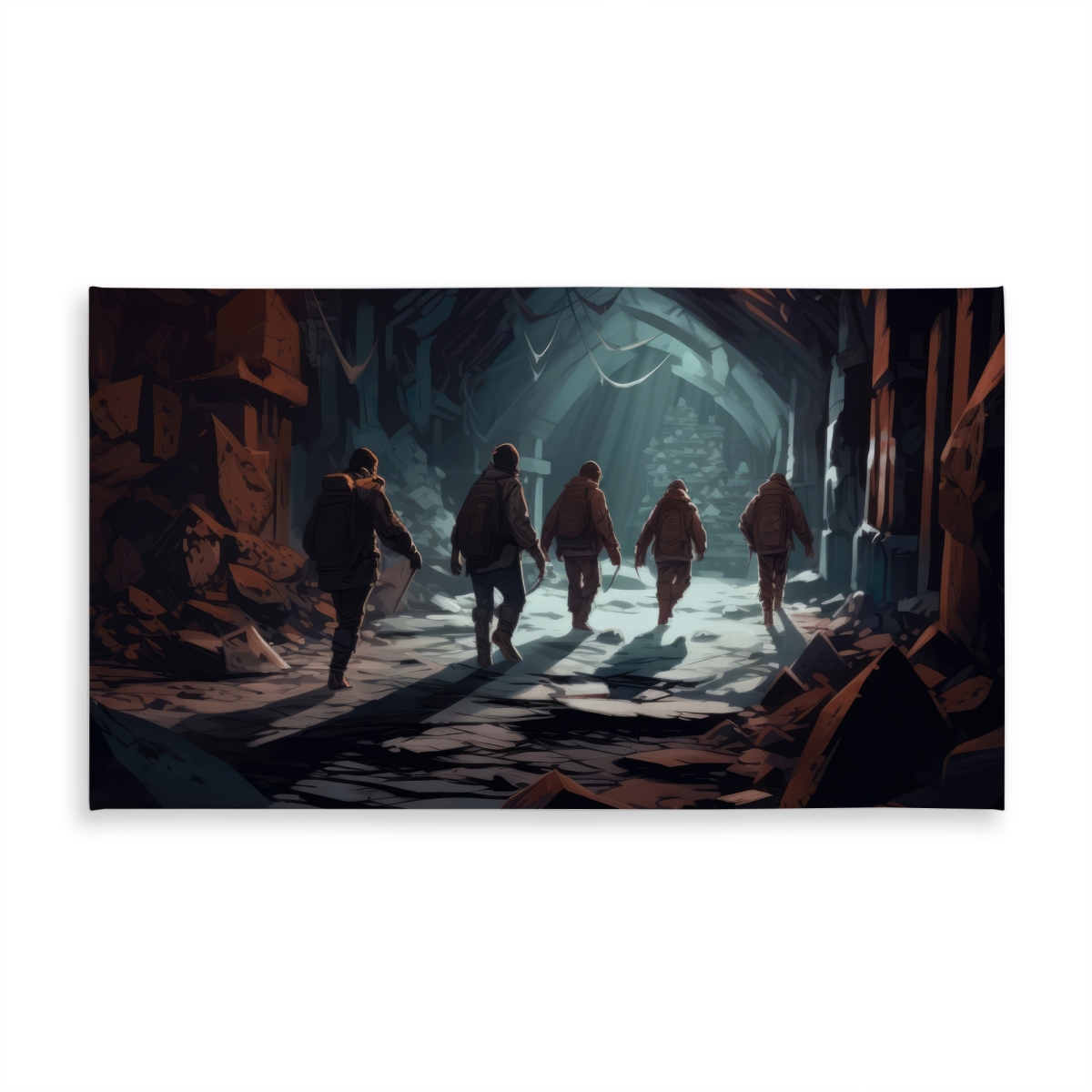 Picture of MWW C1TCLRGEXQFG74 58 x 102 in. The Catacombs Black Indoor & Outdoor Tablecloth - Home Decor