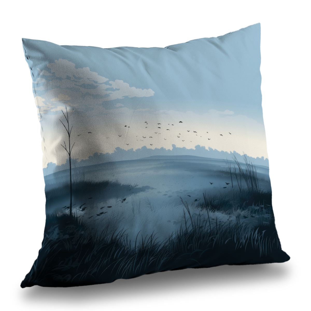 Concius Sales C1PC2020JO8K8I 20 x 20 in. Evening marsh - White poly twill throw for home decor - Insert NOT included