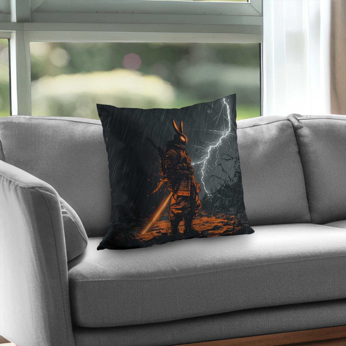 Concius Sales C1PT20201GJO39 20 x 20 in. War Machine Poly Twill Throw Pillow - Stylish Home Decor - Insert Included