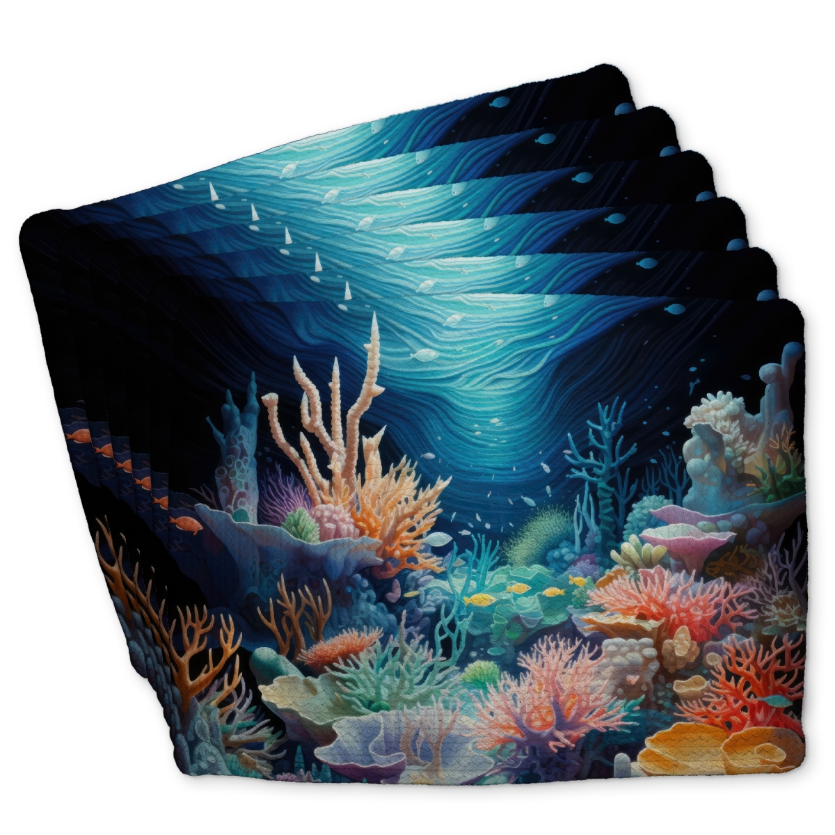 Picture of Conscious Sales C6BP1418V3QCMS 14 x 18 in. The Reef - Braided Polyester Placemat for Home Decor