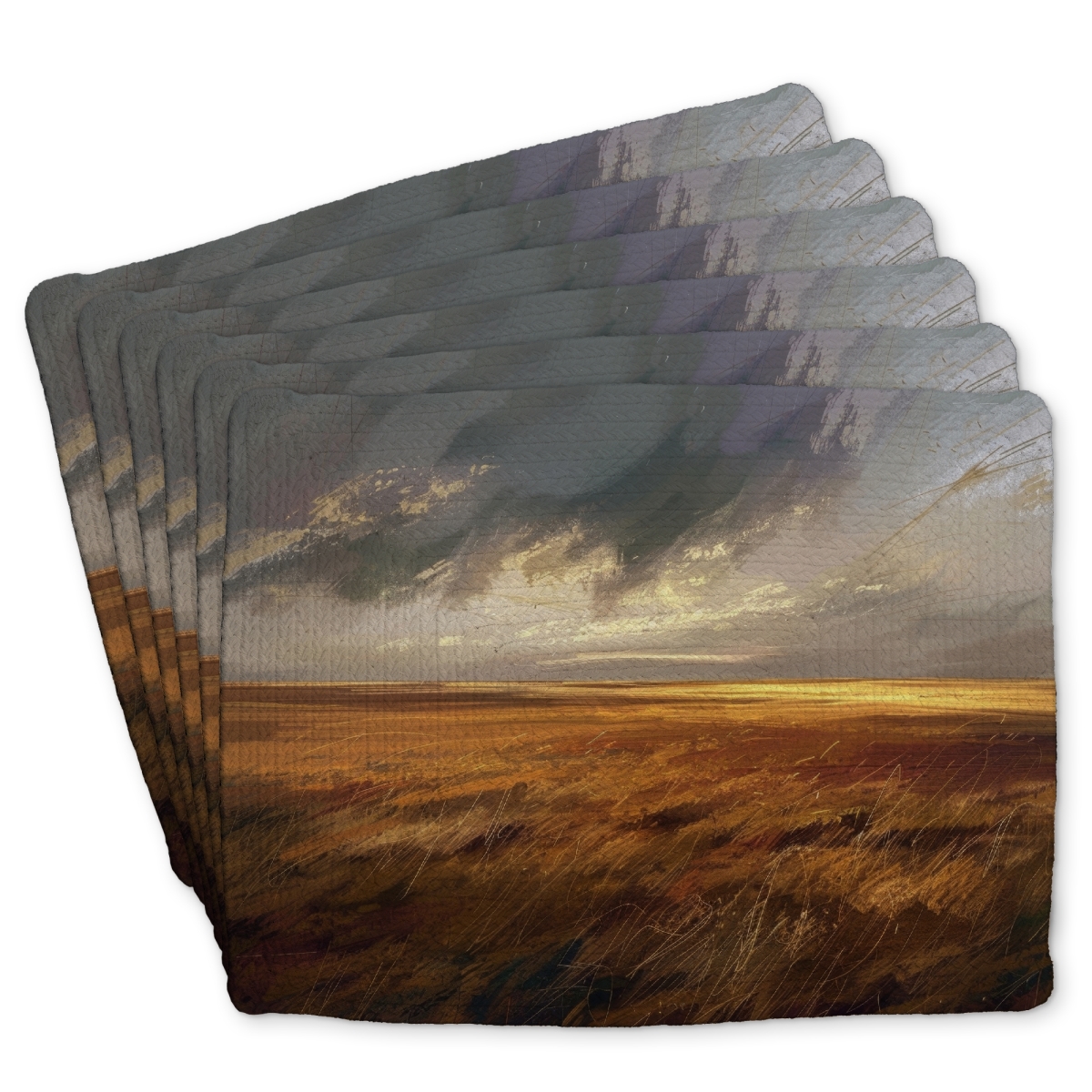 Picture of Conscious Sales C6BP1418Z8F806 14 x 18 in. Before the Storm Braided Polyester Placemat - Home Decor