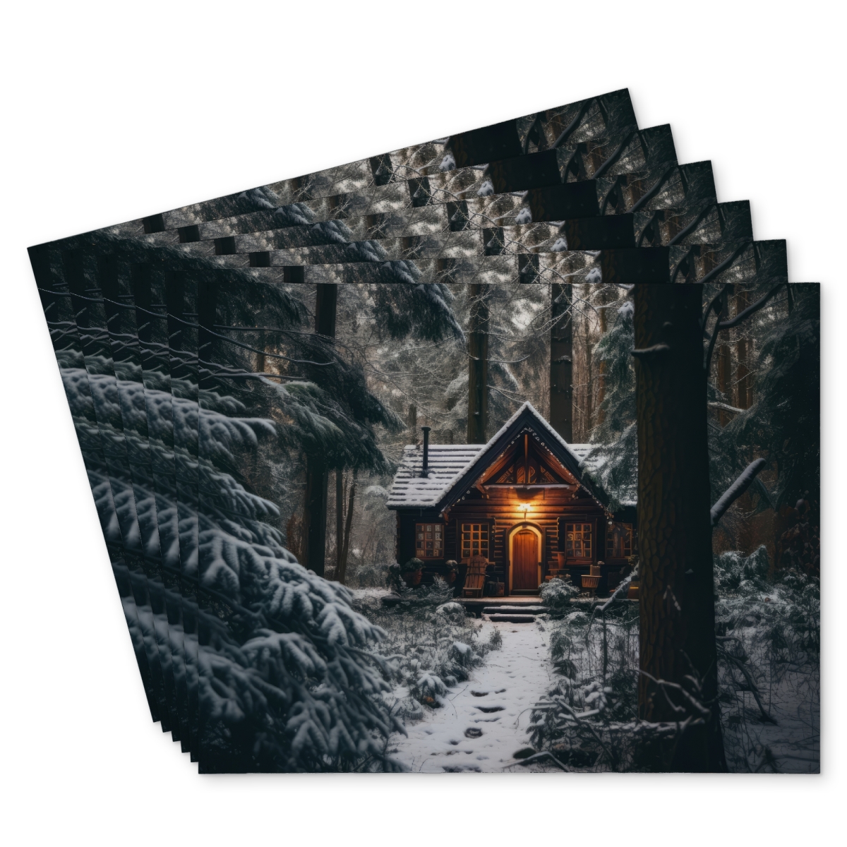 Picture of Conscious Sales C6PP141868TNPW 14 x 18 in. The Lone Cabin - Polyester Placemat - Stylish Use