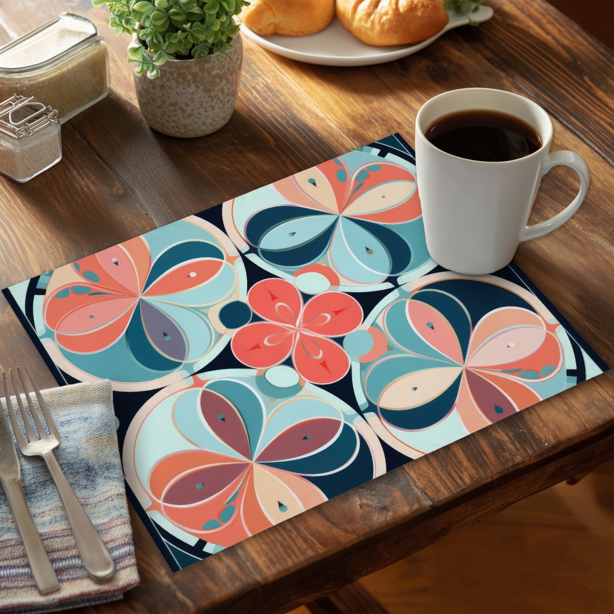 Picture of Conscious Sales C6PP1418G5SP9K 14 x 18 in. Pastel Mandala Polyester Placemat - Home Decor Accent