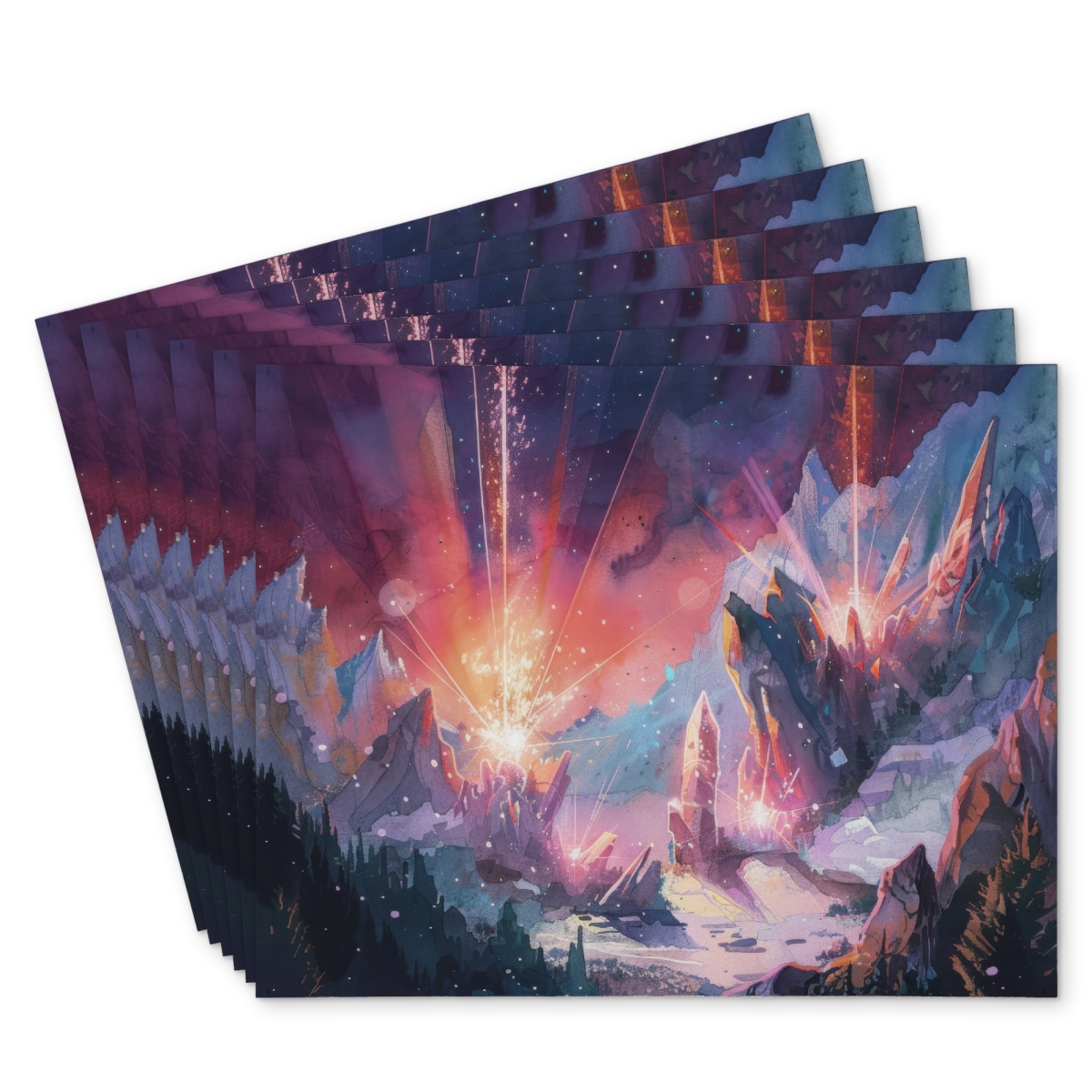 Picture of Conscious Sales C6PP1418GTD37K 14 x 18 in. Beaming Signal Polyester Placemat - Stylish Home Decor