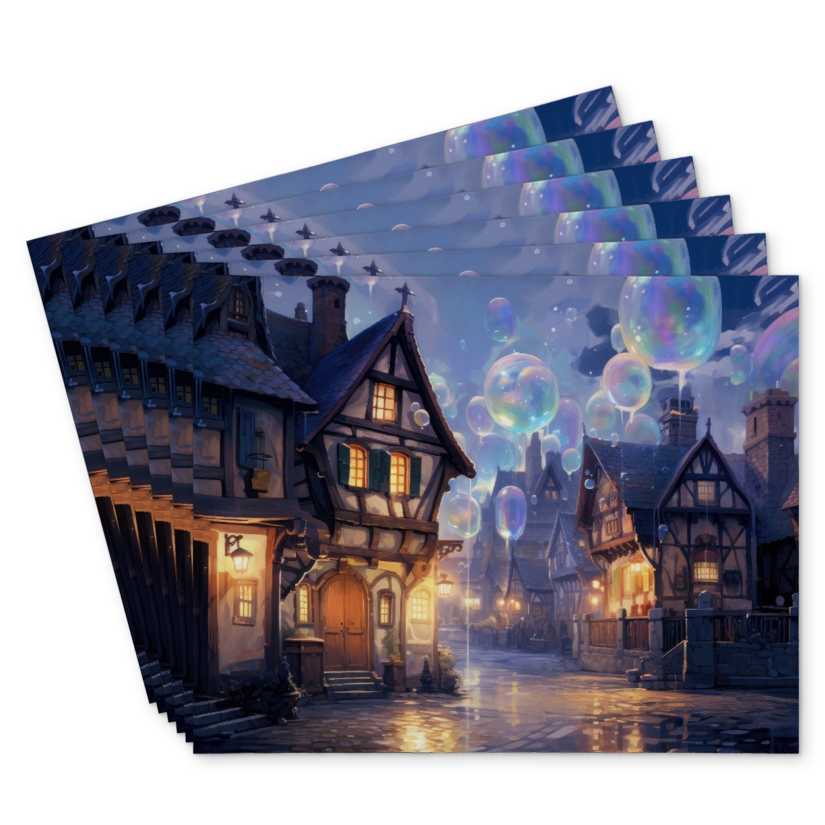Picture of Conscious Sales C6PP1418JOWRGT 14 x 18 in. Bloopy Town Polyester Placemat - Stylish Decor Accessory