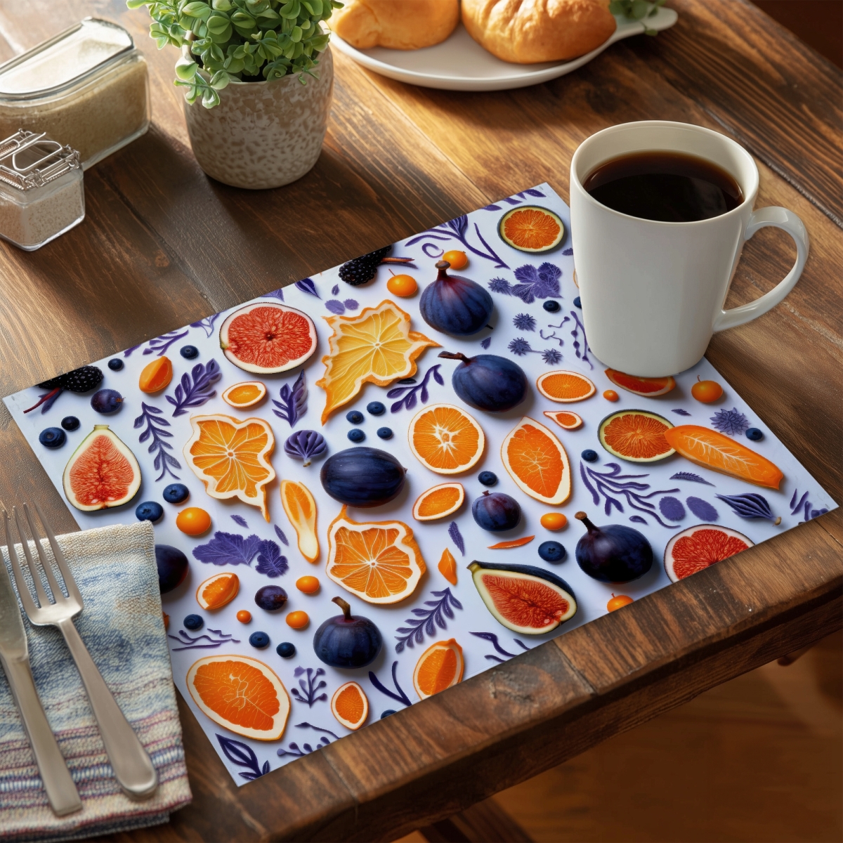 Picture of Conscious Sales C6PP1418JU9UKN 14 x 18 in. Fruity Skins Polyester Placemat for Vibrant Home Decor