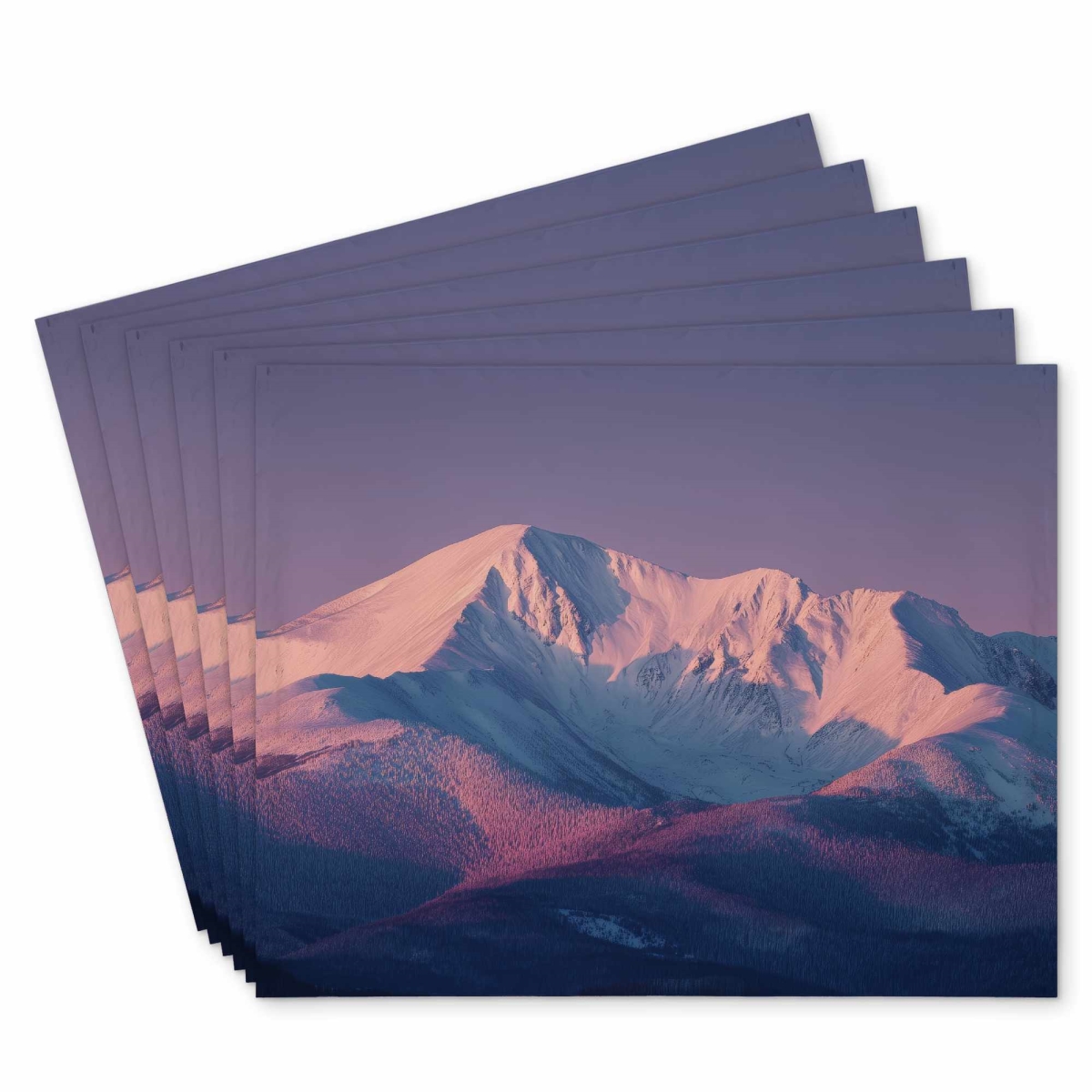 Picture of Conscious Sales C6PP1418O2C3OA 14 x 18 in. Rising Snow Polyester Placemat - Stylish Home Decor Accent